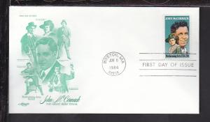 US John McCormack 1984 Artmaster U/A FDC BIN
