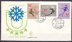 Italy, Scott cat. 927-929. Winter University Games. First day cover. ^