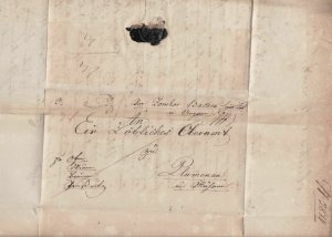 Austrian Kuk 1836 Military Letter Report Stamps Cover ref 22365 