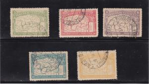 Venezuela Scott# 137-141 Used Complete Set Fournier Forgeries