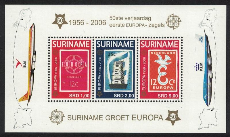 Suriname 50th Anniversary of Europa Stamps MS SG#MS2143