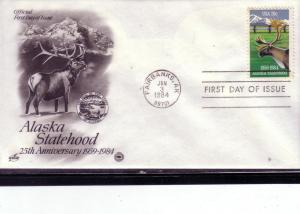 US FDC Sc.# 2066 Alaska Statehood, Caribou Artcraft L551