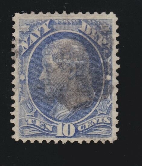 US O40 10c Navy Department Used VF SCV $45