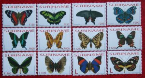SURINAME 2004  Butterflies MNH Scott# 1310a-1310l