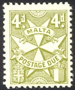 HALF-CAT BRITISH SALE: MALTA #J28a Mint NH