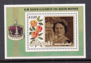 Aitutaki 377 Queen Mother Souvenir Sheet MNH VF