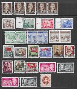 DDR 147,48,180-5 and more MNH stock, f-vf 2019 CV$ 112.70