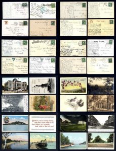 Lot of 16 used Picture Post Cards from various States and locations - Lot # 6