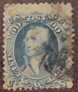 Scott 72 - 90 Cents Washington - Used - Nice Stamp - SCV - $600.00