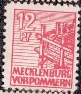 Germany DDR Russian Occupation Mecklenburg-Vorpommern 1945 -  12n21 MNH Paper X