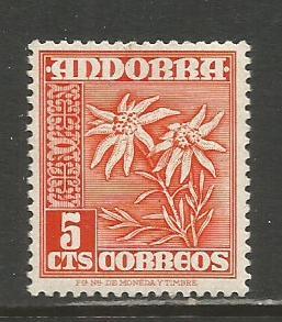 Andorra (Sp.)   #38  MLH  (1953)  c.v. $0.35
