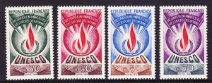 France 1969-71 UNESCO Scott (2O9-O12) MNH