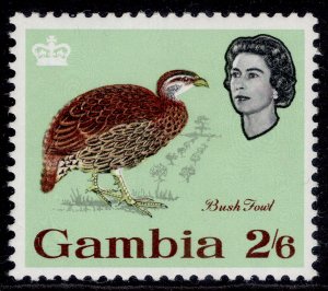 GAMBIA QEII SG202, 2s 6d pale green, LH MINT.