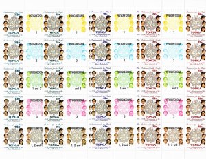 Tonga 1987 MNH Sc 660-3 sheets of 10