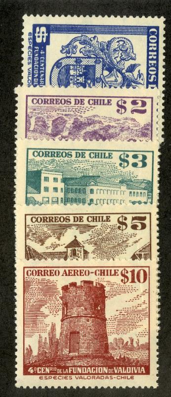 CHILE 269-272, C167 MNH SCV $4.05 BIN $2.50 MILITARY