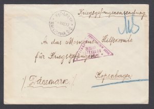 Austria, 1917 MARCHTRENK POW Camp, Censored cover to Red Cross, Copenhagen. F-VF