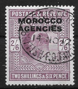 MOROCCO AGENCIES SG41 1913 2/6 DULL REDDISH PURPLE USED