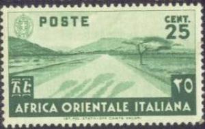 ITAL.E.AFRICA  7 MINT OG 1938 25c DESERT ROAD CV $2.40