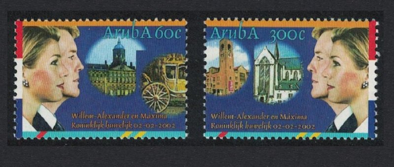 Aruba Wedding of Crown Prince Willem-Alexander 2v 2002 MNH SG#302-303