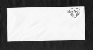 U647 Love Birds, Unused #10 stamped envelope