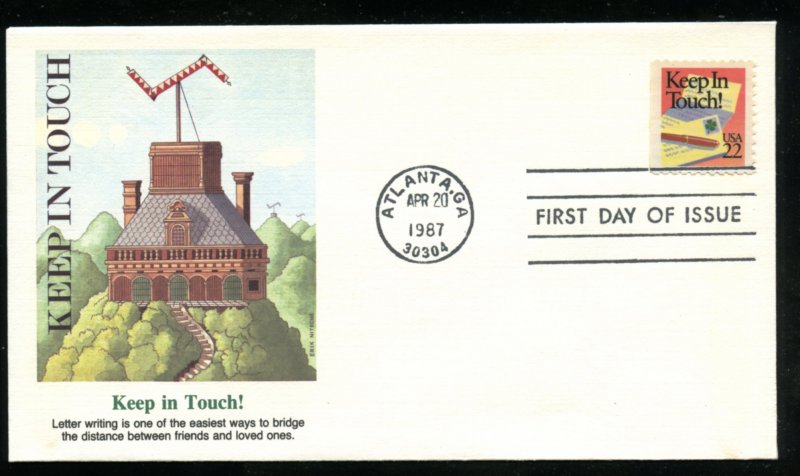 US 2274 Special Occasions - Keep in Touch UA Fleetwood cachet FDC