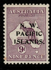 NEW GUINEA SG79(a) 1915 9d VIOLET SETTING A MTD MINT 