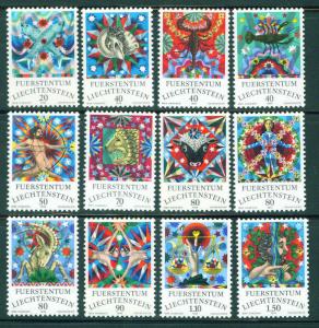 LIECHTENSTEIN Scott 598-609  MNH** Zodiac set CV $8.15