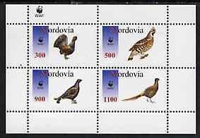 MORDOVIA - 1996 - Game Birds - Perf 4v Sheet - Mint Never Hinged - Private Issue