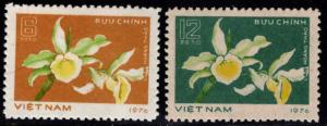 Unified Viet Nam Scott 854-855  Mint NGAI Orchid Flower scarce set