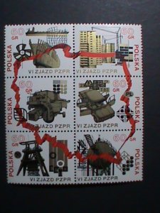 POLAND -1971-SC#1859a- 6TH CONGRESS OF UNITED WORKERS UNION -MNH BLOCK-VF