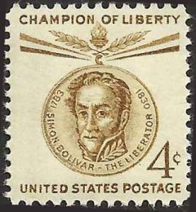 # 1110 MINT NEVER HINGED SIMON BOLIVAR