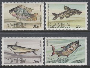 Zambia 288-291 Fish MNH VF