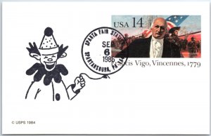 US SPECIAL EVENT POSTMARK CARD SPARTA FAIR AT SPARTANSBURG PA 1986 A