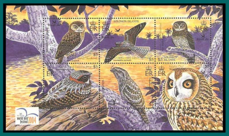 Solomon Islands 2004 Bird Festival, 3 MS, MNH 983-985,SGMS1080