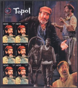 NEVIS Sc #1083 CPL MNH SHEET of 6 of ISRAELI ACTOR TOPOL - FIDDLER on the ROOF