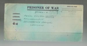 1944 Camp Livingston LA POW Camp Letter Cover to Germany Prisoner of war Vaupel