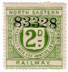 (I.B) North Eastern Railway : Letter Stamp 2d 
