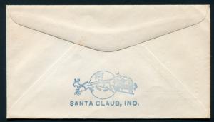 1943 Santa Claus, Indiana - Christmas Seals FDC to Los Angeles, CA