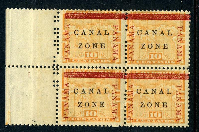 Canal Zone Scott #13 Mint Block of 4 Stamps (Stock #CZ13-26)