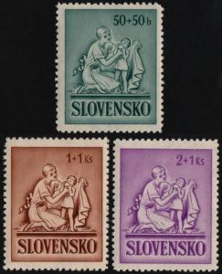 ✔️ SLOVAKIA 1941 - WWII CHILD WELLFARE - SC. B5/B7 MNH OG [SK091]