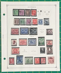Australia Stamp Collection on Scott Album Pages CV $36+ ZAYIX 0825BB3734