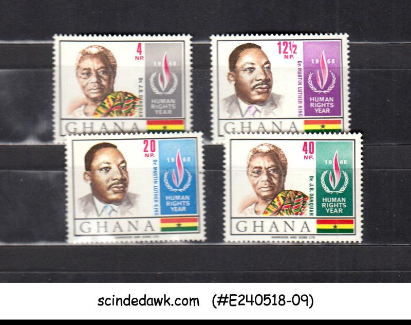 GHANA - 1968 HUMAN RIGHTS YEAR - 4V - MINT NH