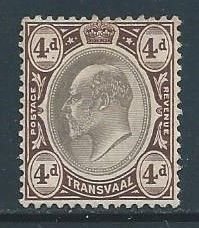 Transvaal #273 MH 4p Edward VII - Wmk. 3