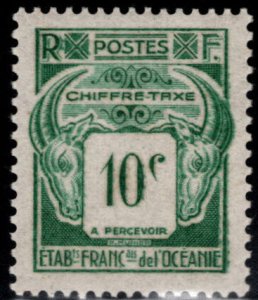 French Polynesia Scott J18  MH* Postage due stamp