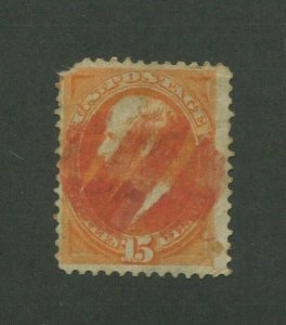 United States Postage Stamp #152 Used Fine Red Cancel Cat. Value $110.00