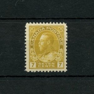 ?#113 nice Seven cent yellow ochre VF MH Cat $90 Admiral Canada stamp