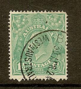 Australia, Scott #25, 1 1/2p King George V, Fine Ctr, Used