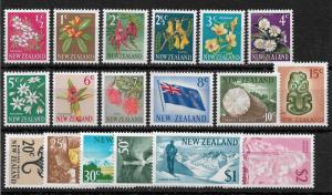 New Zealand Sc # 382-404 Set VF OG never hinged nice color cv $ 120 ! see pic !