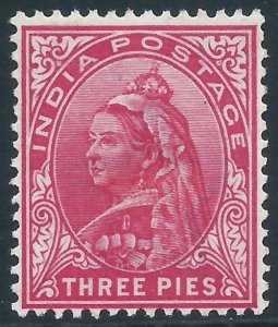 India, Sc #54, 3p MH