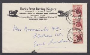 South Africa Sc 201 on 1959 Charles Street Butchery & Slagtery advertising cover